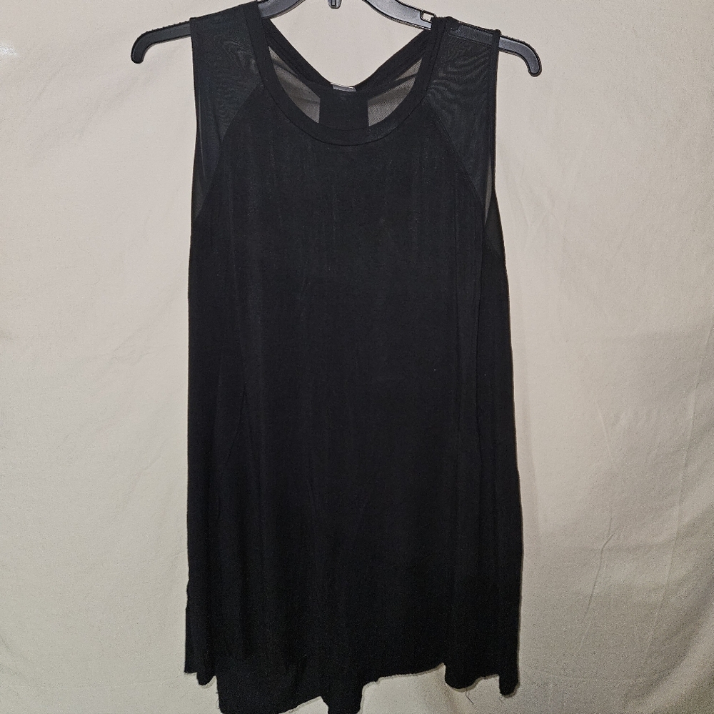 LB Livi Black Sleeveless Mesh Top